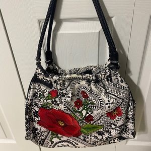 Beautiful fabric floral embroidered bag